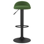 vidaXL Scaun de bar, verde închis, catifea