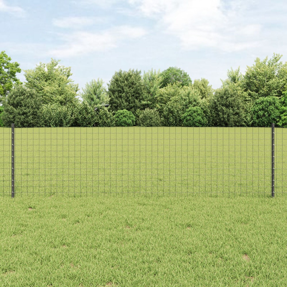 vidaXL Stâlpi de gard argintii 44 pcs Gri 100 x 0.6 m