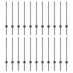 vidaXL Stâlpi de gard argintii 22 pcs Gri 50 x 0.8 m Metal vidaXL Stâlpi de gard argintii 22 pcs Gri 50 x 0.8 m Metal