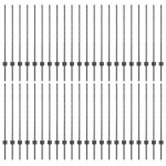 vidaXL Stâlpi de gard argintii 44 pcs Gri 100 x 1 m Oțel vidaXL Stâlpi de gard argintii 44 pcs Gri 100 x 1 m Oțel