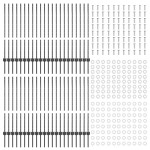 vidaXL Stâlpi de gard argintii 44 pcs Gri 100 x 1 m Oțel vidaXL Stâlpi de gard argintii 44 pcs Gri 100 x 1 m Oțel