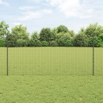vidaXL Stâlpi de gard argintii 44 pcs Gri Înălțime de 150cm. Metal