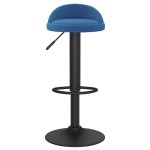 vidaXL Scaun de bar, albastru, catifea vidaXL Scaun de bar, albastru, catifea
