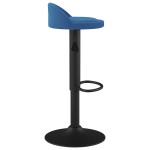 vidaXL Scaun de bar, albastru, catifea vidaXL Scaun de bar, albastru, catifea
