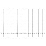 vidaXL Stâlpi de gard argintii 44 pcs Gri 50 x 1.6 m Metal vidaXL Stâlpi de gard argintii 44 pcs Gri 50 x 1.6 m Metal