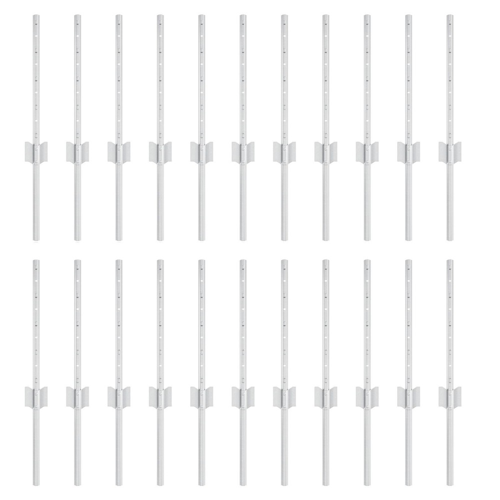vidaXL Stâlpi de Gard 22 pcs Argintiu 50 x 0.4 m Oțel galvanizat