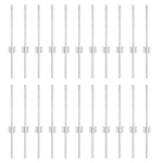 vidaXL Stâlpi de Gard Manual 22 pcs Argintiu 80 cm Oțel vidaXL Stâlpi de Gard Manual 22 pcs Argintiu 80 cm Oțel
