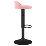 vidaXL Scaun de bar, roz, catifea vidaXL Scaun de bar, roz, catifea