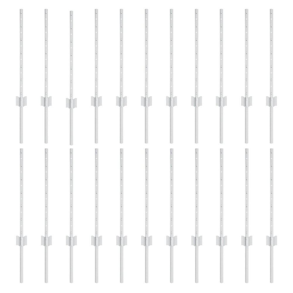 vidaXL Stâlpi de Gard 22 pcs Argintiu 50 x 0.6 m Oțel Galvanizat