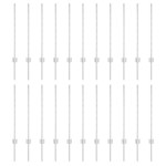 vidaXL Stâlpi de Gard Manual 22 pcs Argintiu 120 cm Oțel vidaXL Stâlpi de Gard Manual 22 pcs Argintiu 120 cm Oțel