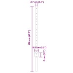 vidaXL Stâlpi verzi pentru gard 44 pcs Argintiu Oțel galvanizat vidaXL Stâlpi verzi pentru gard 44 pcs Argintiu Oțel galvanizat