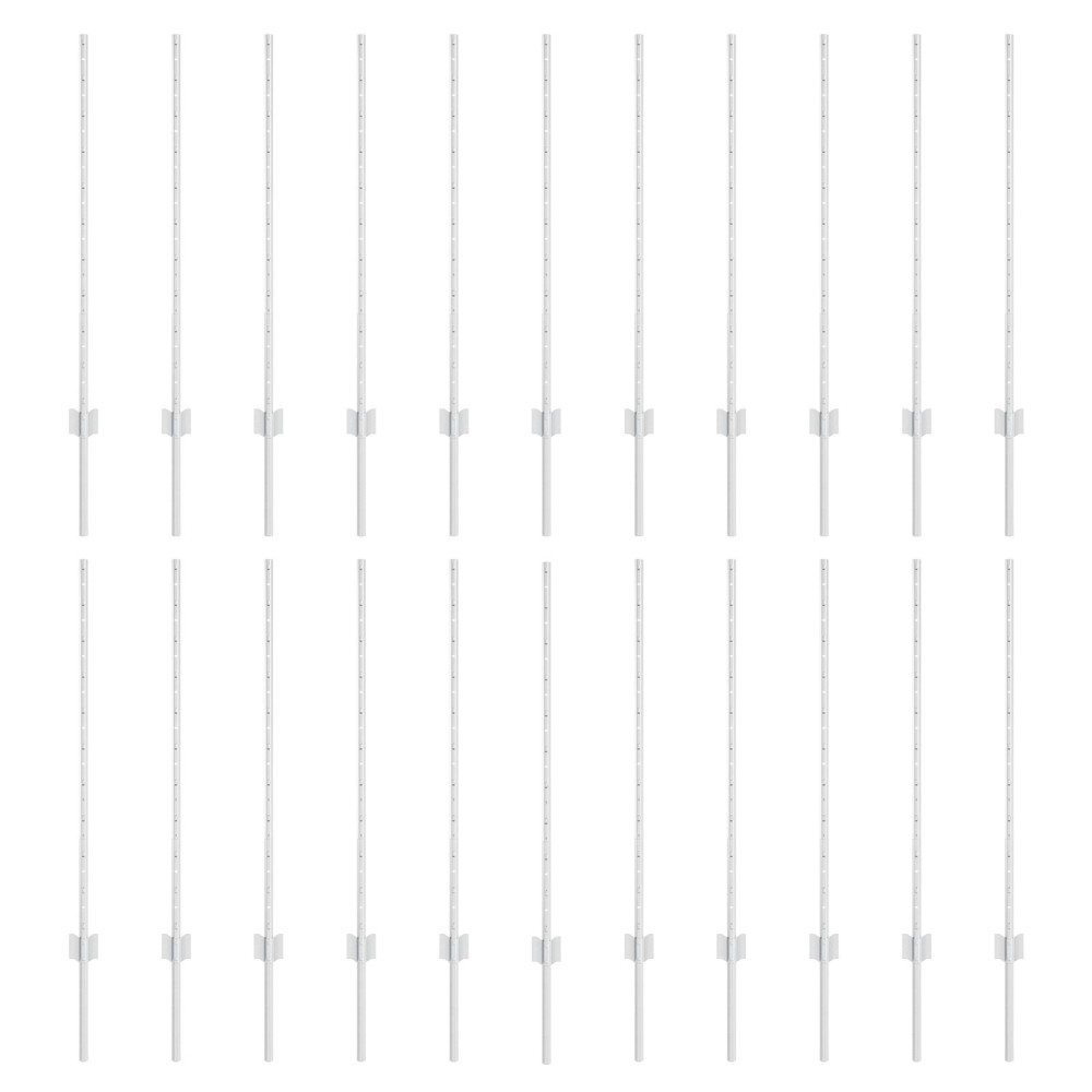 vidaXL Stâlpi de Gard 44 pcs Argintiu Standard Oțel galvanizat