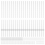 vidaXL Stâlpi de Gard 44 pcs Argintiu Standard Oțel galvanizat