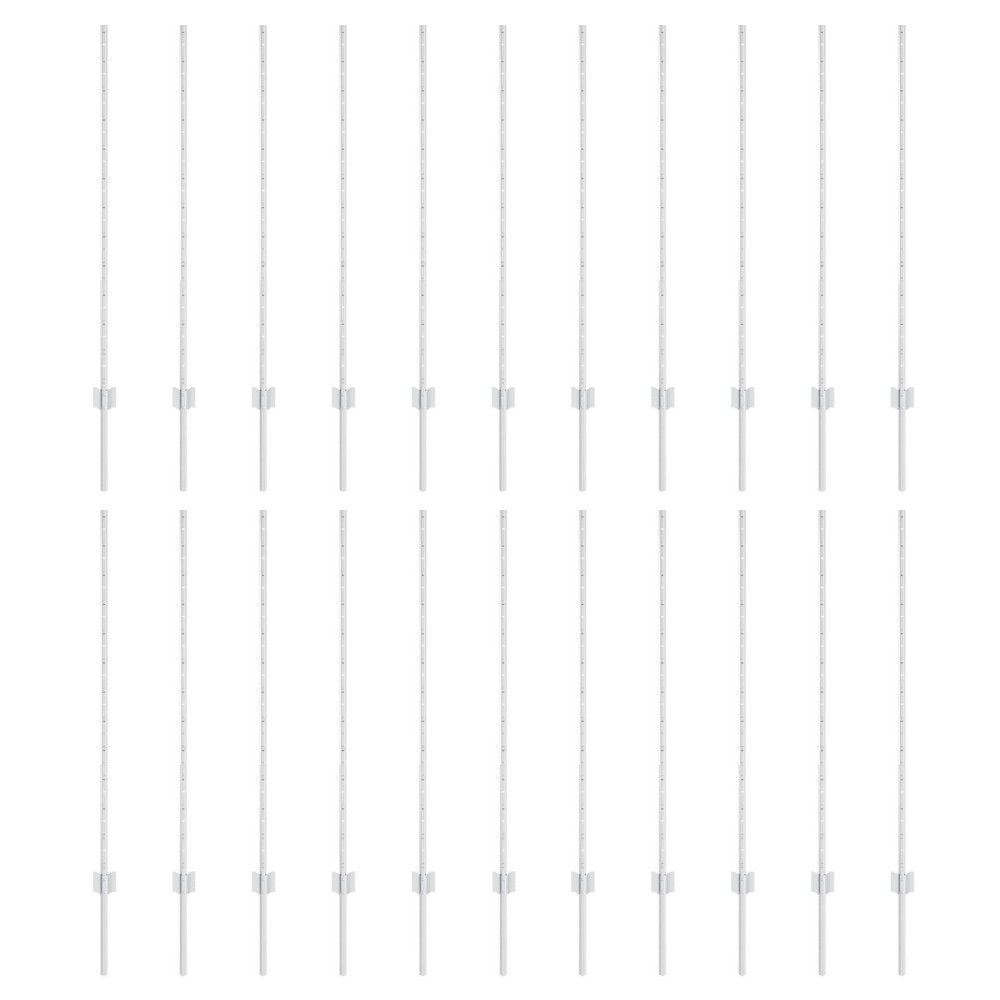vidaXL Stâlpi de Gard 44 pcs Argintiu 50 x 1.2 m Oțel Galvanizat