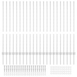 vidaXL Stâlpi de Gard Manual 44 pcs Argintiu 160 cm Oțel vidaXL Stâlpi de Gard Manual 44 pcs Argintiu 160 cm Oțel