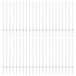 vidaXL Stâlpi de gard argintii 44 pcs Argintiu 100 x 1.2 cm.