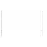 vidaXL Stâlpi de gard argintii 44 pcs Argintiu 100 x 1.2 cm.