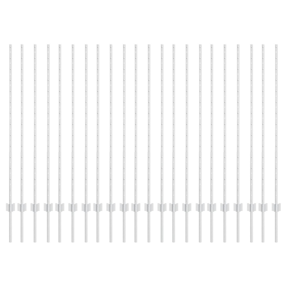 vidaXL Stâlpi de Gard 44 pcs Argintiu 50 x 1.4 m Oțel galvanizat