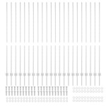 vidaXL Stâlpi de Gard Manual 44 pcs Argintiu 200 cm Oțel vidaXL Stâlpi de Gard Manual 44 pcs Argintiu 200 cm Oțel
