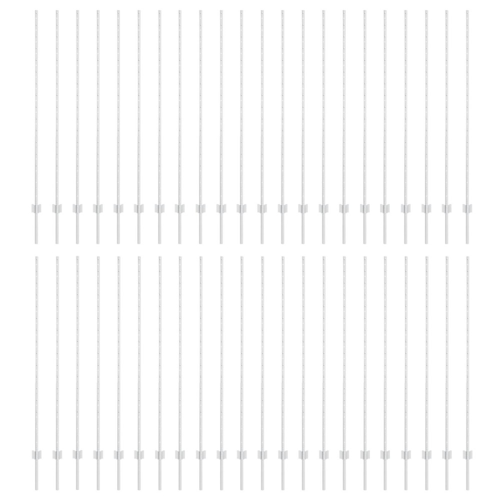 vidaXL Stâlpi de gard argintii 44 pcs Argintiu 160 x 4 x 4 cm.