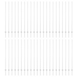 vidaXL Stâlpi de gard argintii 44 pcs Argintiu 160 x 4 x 4 cm. vidaXL Stâlpi de gard argintii 44 pcs Argintiu 160 x 4 x 4 cm.
