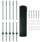 vidaXL Gard Euro cu 5 Stâlpi U Verde 1x10 m Oțel vidaXL Gard Euro cu 5 Stâlpi U Verde 1x10 m Oțel