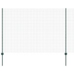 vidaXL Gard Euro cu 5 Stâlpi U Verde 1,5x10 m Oțel vidaXL Gard Euro cu 5 Stâlpi U Verde 1,5x10 m Oțel