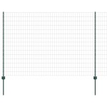 vidaXL Gard Euro cu 5 posturi U Verde 1.6x10 m Oțel