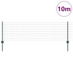 vidaXL Gard cu Stâlp Verde 0,6 x 10 m Oțel și PVC