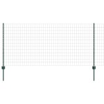 vidaXL Îngrădire cu stâlpi Verde 1 x 10 m Oțel