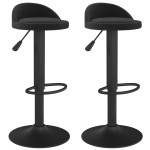 vidaXL Scaune de bar, 2 buc., negru, catifea vidaXL Scaune de bar, 2 buc., negru, catifea