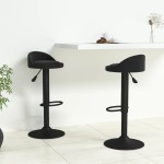 vidaXL Scaune de bar, 2 buc., negru, catifea vidaXL Scaune de bar, 2 buc., negru, catifea