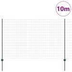 vidaXL Gard Euro cu 5 Stâlpi U Verde 1.6x10 m Oțel