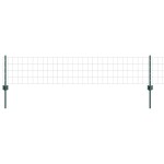 vidaXL Îngrădire cu stâlpi Verde 0.4 x 10 m Oțel