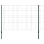vidaXL Îngrădire cu stâlpi Verde 1.6 x 10 m Oțel