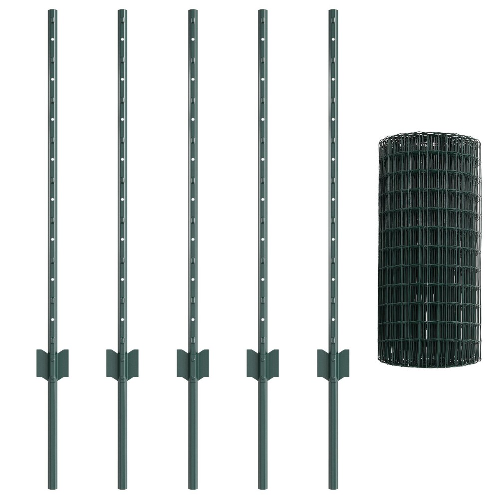 vidaXL Set Gard de Grădină Set de 2 Verde Oțel 10 x 0.8 m Durabil