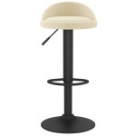 vidaXL Scaune de bar, 2 buc., crem, catifea vidaXL Scaune de bar, 2 buc., crem, catifea
