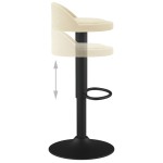 vidaXL Scaune de bar, 2 buc., crem, catifea vidaXL Scaune de bar, 2 buc., crem, catifea