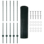 vidaXL Set Împrejmuire Grădină Set de 2 Verde Oțel Vopsit Electrostatic