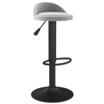 vidaXL Scaune de bar, 2 buc., gri deschis, catifea vidaXL Scaune de bar, 2 buc., gri deschis, catifea