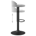 vidaXL Scaune de bar, 2 buc., gri deschis, catifea vidaXL Scaune de bar, 2 buc., gri deschis, catifea