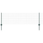 vidaXL Gard Euro cu 11 Stâlpi Verzi 0,6x25 m Oțel vidaXL Gard Euro cu 11 Stâlpi Verzi 0,6x25 m Oțel