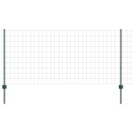 vidaXL Gard Euro cu 11 Stâlpi Verzi 1x25 m Oțel