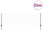 vidaXL Set Împrejmuire Grădină Metalică Set de 2 Verde Metal 25 m
