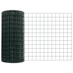 vidaXL Set Împrejmuire Grădină Metalică Set de 2 Verde Metal 25 m