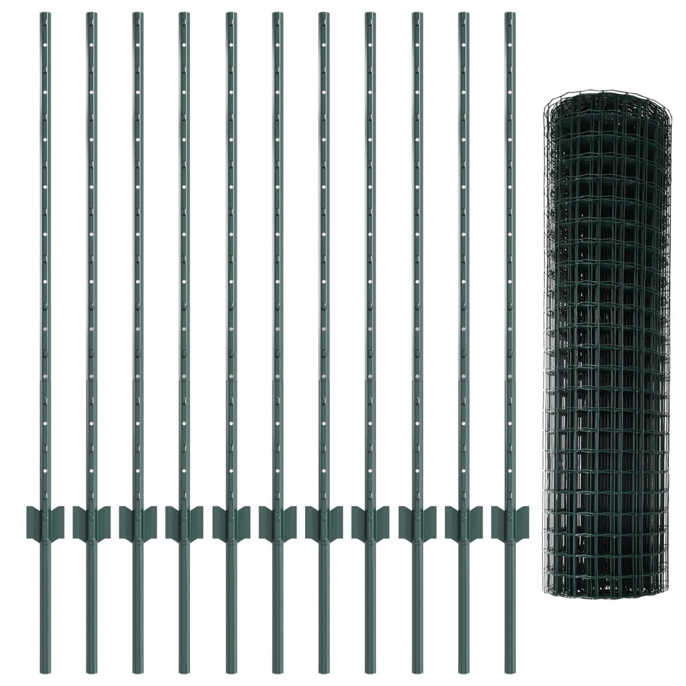 vidaXL Set Gard Set de 2 Verde Oțel 25 x 1 m Durabil Gard de Grădină