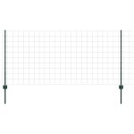 vidaXL Îngrădire cu stâlpi Verde 1 x 25 m Oțel
