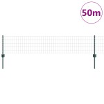 vidaXL Îngrădire cu stâlpi Verde 0.4 x 50 m Oțel vidaXL Îngrădire cu stâlpi Verde 0.4 x 50 m Oțel