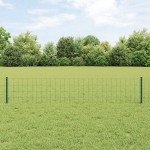 vidaXL Îngrădire cu stâlpi Verde 0.4 x 50 m Oțel vidaXL Îngrădire cu stâlpi Verde 0.4 x 50 m Oțel