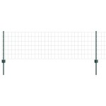 vidaXL Gard cu Stâlp Verde 0,6 x 50 m Oțel și PVC